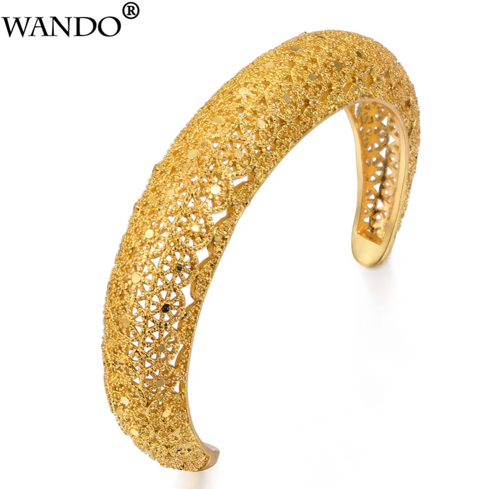 

WANDO Gold-Colour Ethnic Bangle For Women Turkey Middle East/African Coin Charm Bracelet Can Open Wedding Jewelry Girl Gifts B67