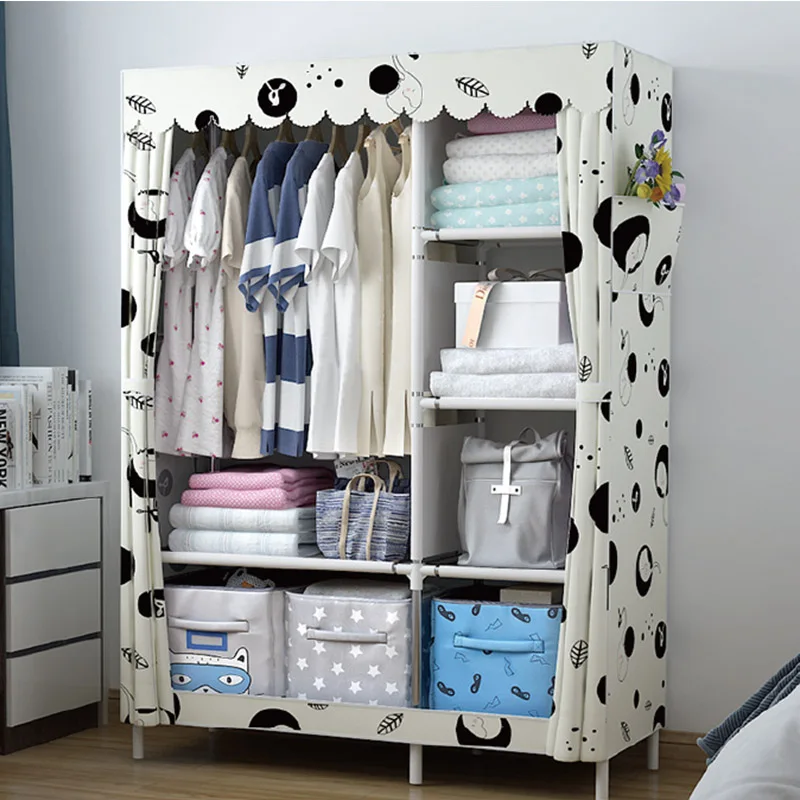 Kaidi платяной шкаф система для хранения одежды каркасный шкаф Простой DIY нетканый Оксфордский многофункциональный шкаф складной переносная мебель в сборе стальная трубка Пылезащитный для хранения спальни