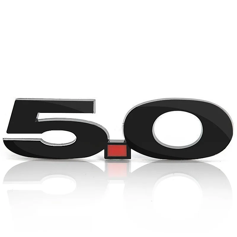 1 шт. логотип 3D 5 0 значок с боковым крылом эмблема наклейка для Ford Mustang Black