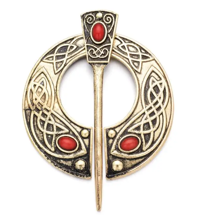 style6-brass Ретро брошь викинга коллекция твист завязанный фибула плащ булавка пенаннулярный плащ булавка для шали булавка стиль викингов коллекция булавок - Окраска металла: style6-brass