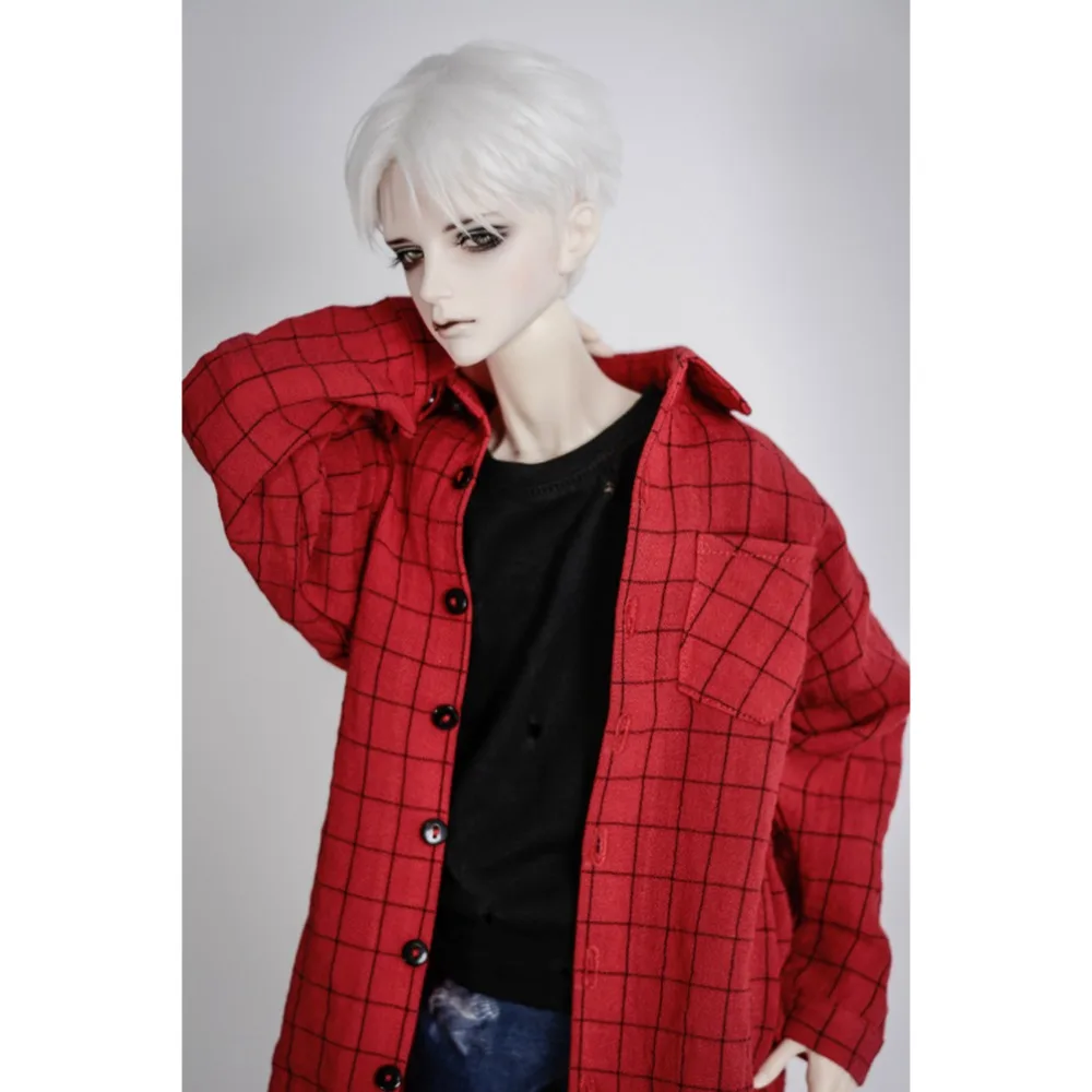 BJD красная клетчатая рубашка наряды Длинный топ одежда для 1/4 1/3 SD17 70 см 1" 24" высокий BJD кукла MSD SD DK DZ AOD DD кукла HEDUOEP