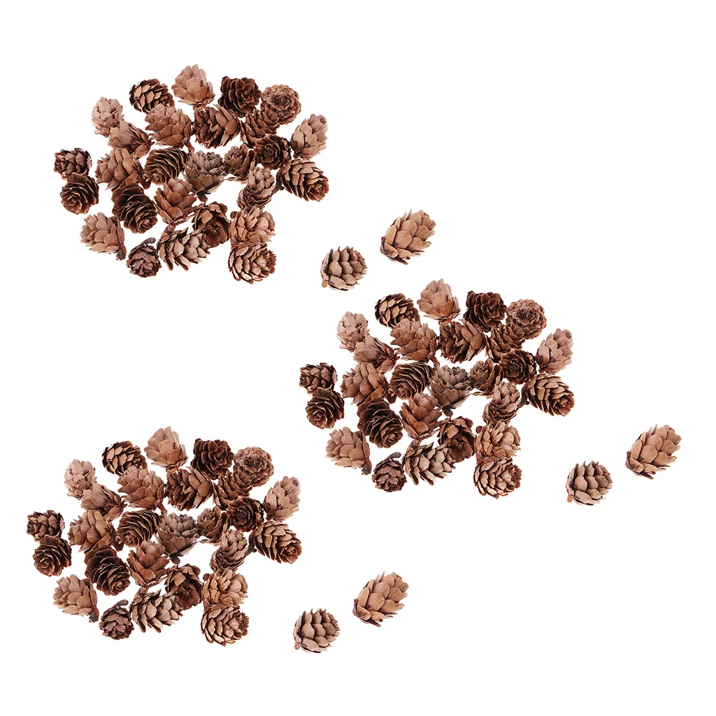 90 шт. винтажные настоящие натуральные маленькие сосновые конусы Pinecone для фото