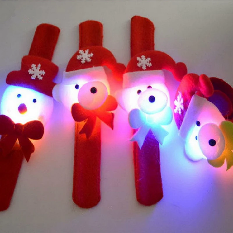 12 шт. Рождество Погладить Круг Рождественские Украшения Флэш Кольцо Руки