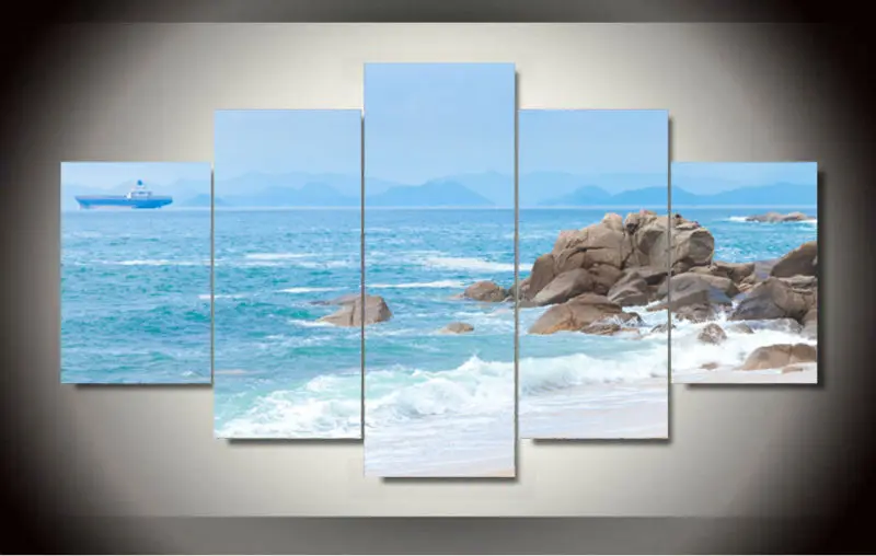 Настенное искусство современная живопись морской пляж холст картина настенные
