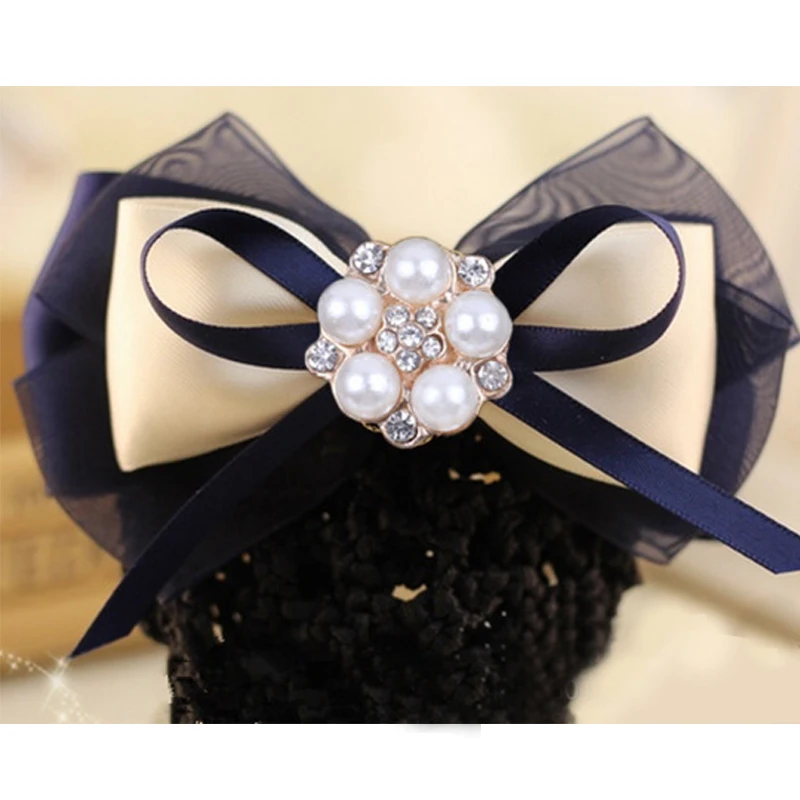 Лакросс ШПИЛЬКА Синий лук украшения жемчуг горный хрусталь пряжи ленты Высокое