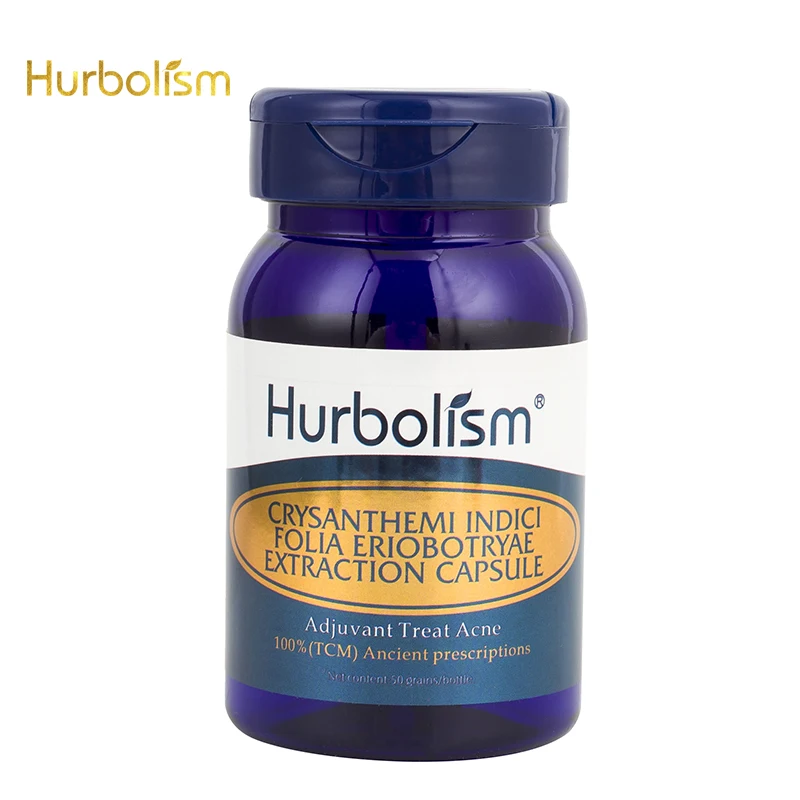 

Hurbolism Crysanthemi Indici Folia Eriobotryae Extraction Capsule, Adjuvant Protect Acne, Plants Extract, no side effect, 50pcs
