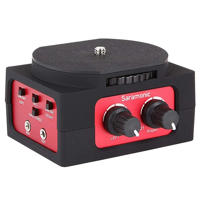 Saramonic Sr-Ax101 2-х канальный аудио смеситель адаптер микрофона с Xlr Сделано в Китае и 3,5 мм Inteface для Canon Panasonic Dslr Камера& Camcorde