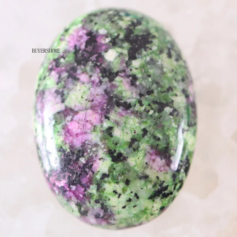 Red Zoisite 1 шт. 22x30 мм Овальный Кабошон из натурального камня для изготовления ожерелья, браслетов, сережек для женщин и мужчин, с кристаллами лаписа, родонита - Цвет: Red Zoisite