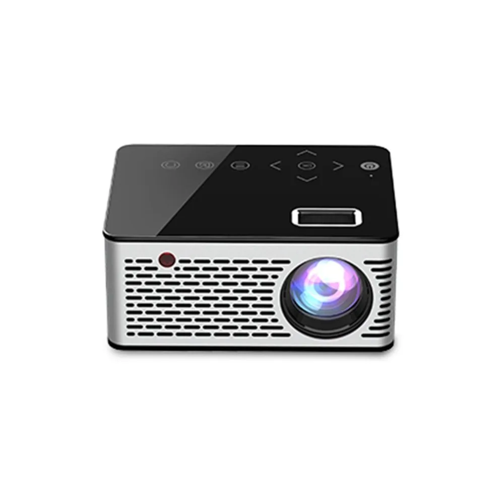 T200 Mini Micro LED Cinema Portable Video HD USB HDMI Projector for Home Theater Short Focus Design T200 Transmission Screen US