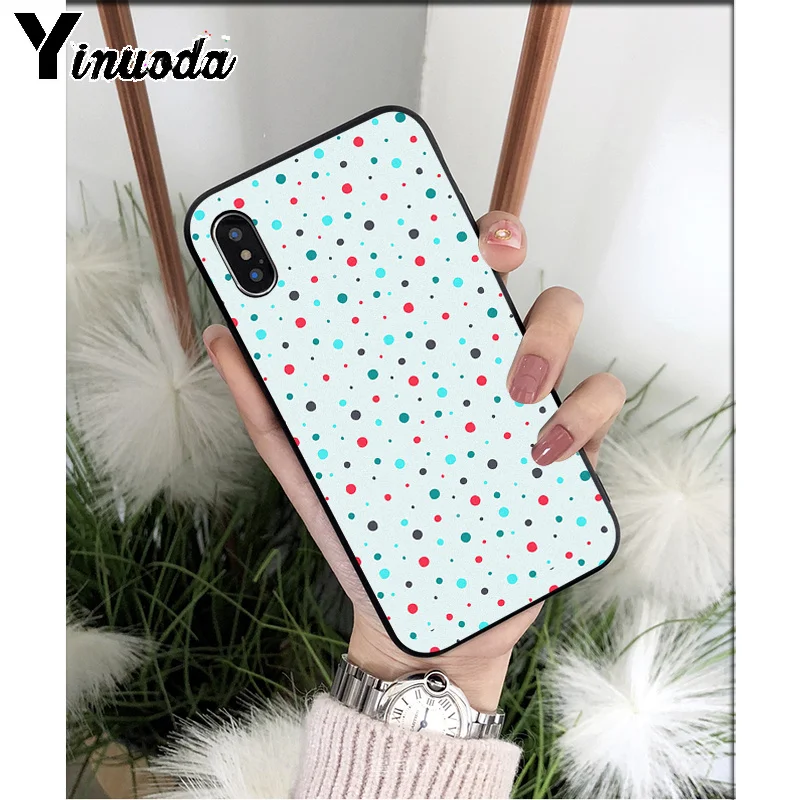 Мягкий силиконовый чехол Yinuoda в горошек для Apple iPhone 8 7 6 6S Plus X XS MAX 5 5S SE XR|Бамперы| |