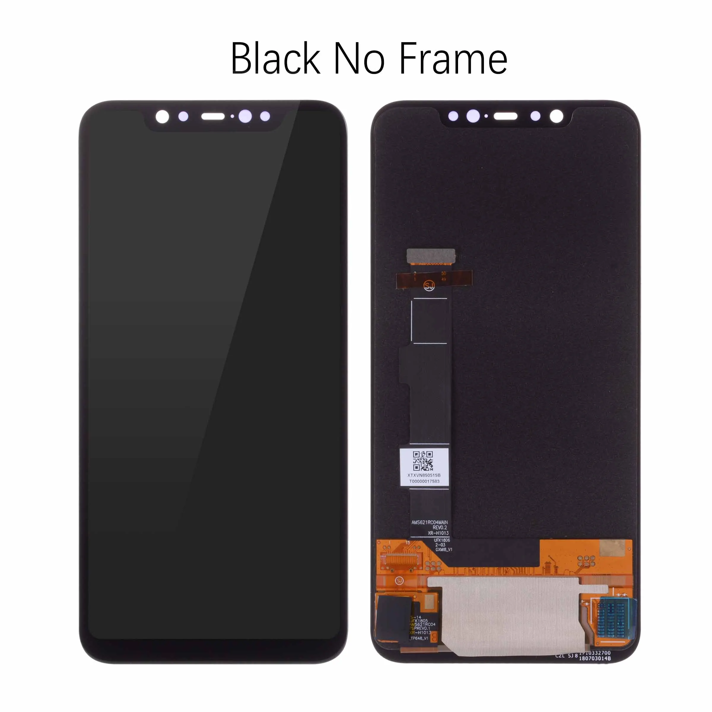 Дисплей для Xiaomi Mi 8 LCD в сборе с тачскрином 6.21'' черный - Цвет: Black No Frame