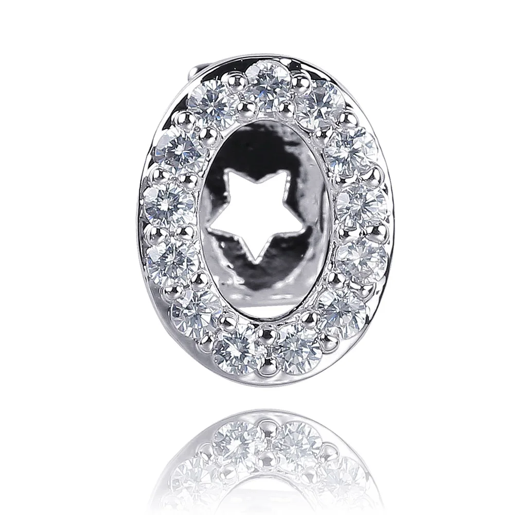 JINAO, новинка, хип-хоп, 26 букв, золото, серебро, зубы, Grillz, все, Iced Out, Micro Pave CZ зубья, грили с силиконом для рождественского подарка - Окраска металла: O