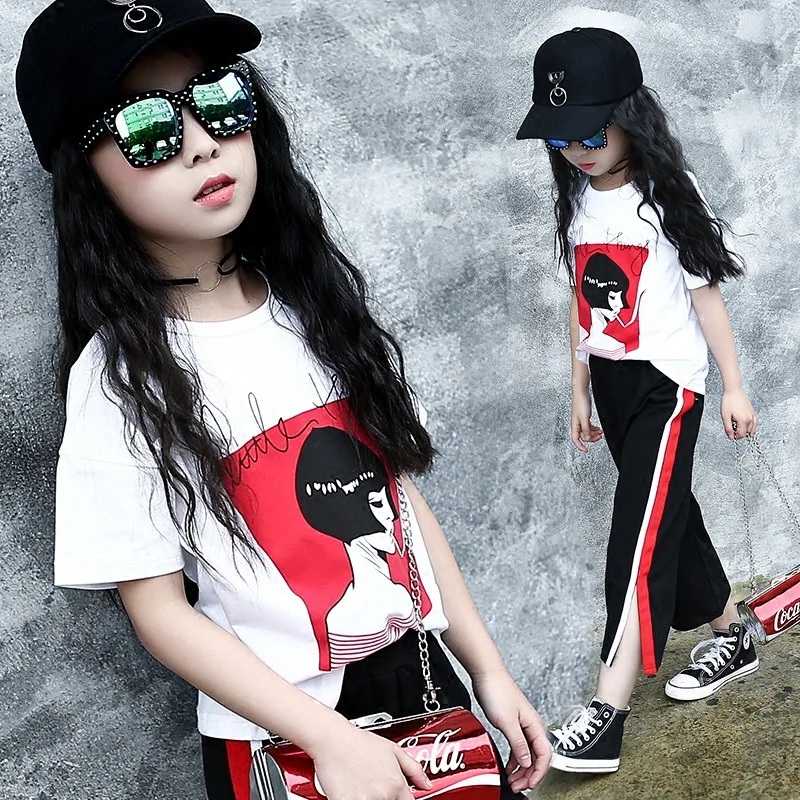 Коллекция 2017 года комплект модной летней одежды для девочек белые топы с