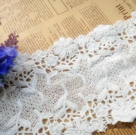 15 ярдов хлопка водорастворимый вышивка кружева лепестки цветка DIY ручной