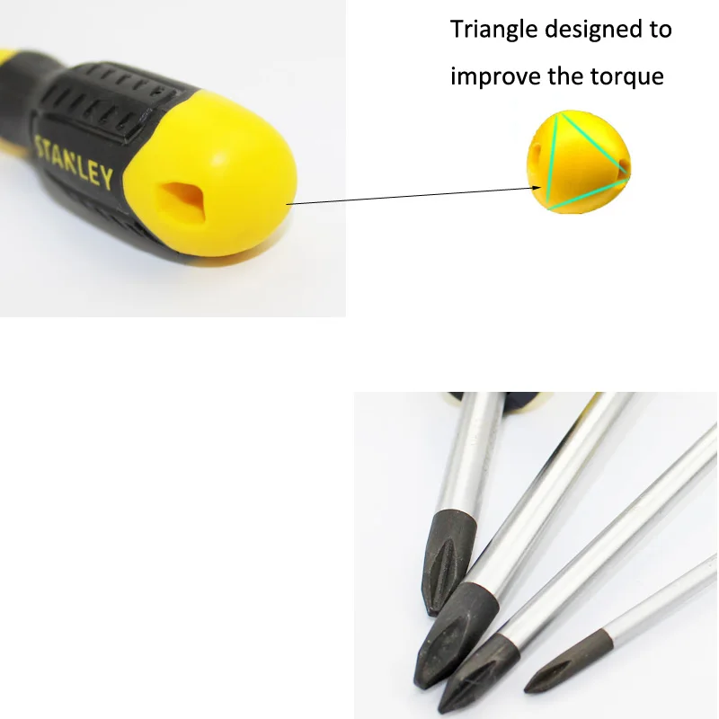 Stanley 1 шт. PH1 PH2 PH3 короткая большая длинная Точная Магнитная отвертка phillips 25 мм 45 75