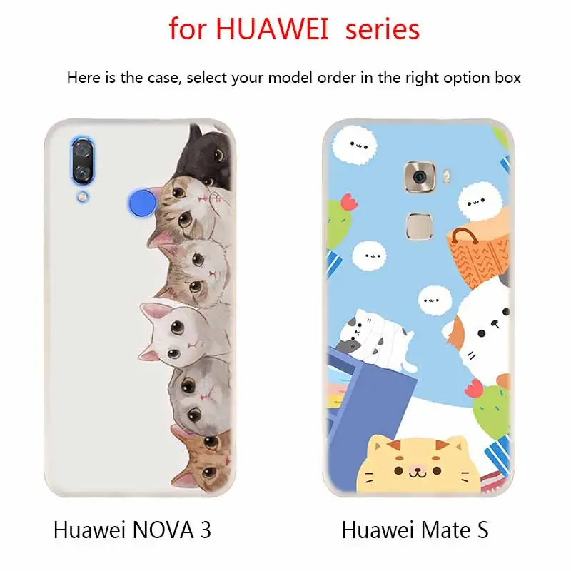 Новогодние подарки милый чехол с кошками мягкие силиконовые чехлы для Huawei Mate 10 Lite