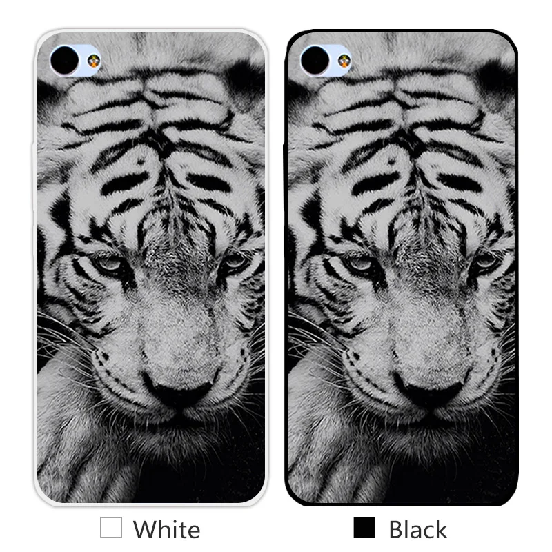 For Meizu U10 Case Soft TPU Silicone Coque U 10 Cover Tiger Design Ultra Thin Meilan 5.0&quot Phone Cases | Мобильные телефоны и