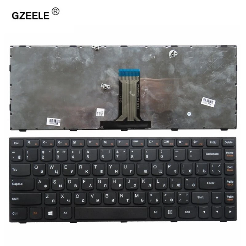 Клавиатура RU для ноутбука LENOVO Z40-70 Z40-75 b40-30 Flex 2 14 14D series раскладка черная Русская