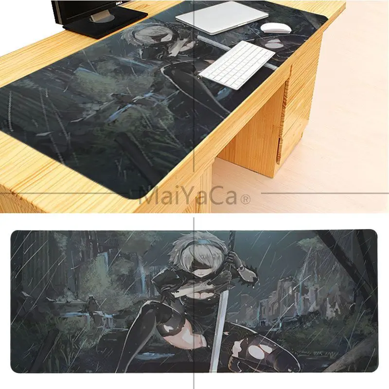 LockEdge 30x80cm MaiYaCa крутой NieR Automata jorha большой коврик для мыши PC компьютерный коврик резиновый коврик для мыши Компьютерная игра планшет коврик для мыши - Color: LockEdge 30x80cm