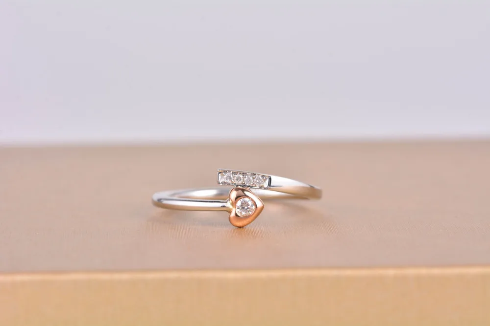 Женское Обручальное Кольцо ANI 18K из белого золота (AU750) сертифицированное