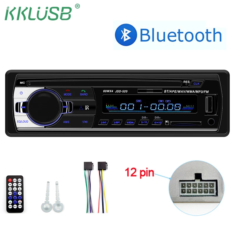 24 В грузовик Авторадио 1 Din Bluetooth радио SD MP3 плеер Coche Dash Estereo Poste Para Авто аудио стерео