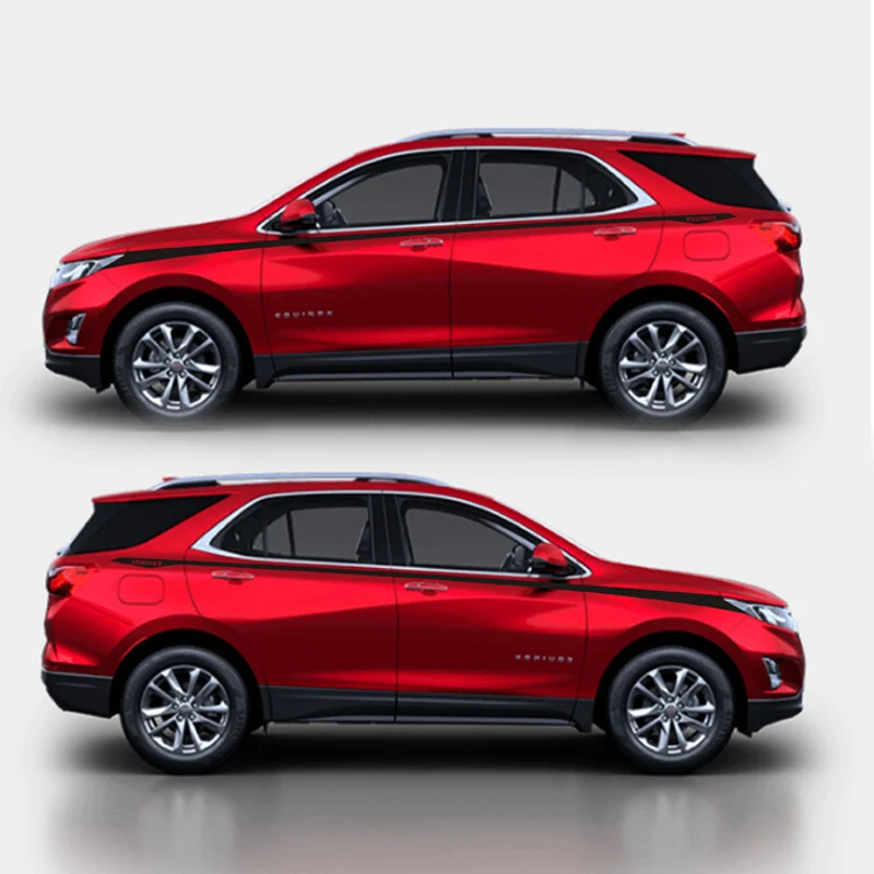 World Датун Спорт Stripes автомобилей Наклейки для Chevrolet Equinox Auto Body Customized Decal Внешние