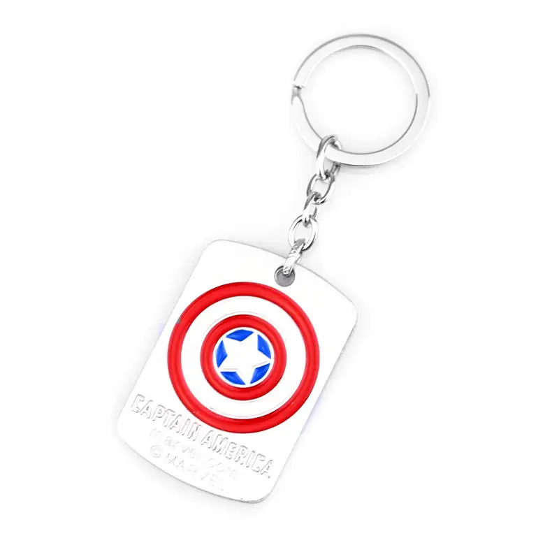 Мстители супергерой Капитан Америка брелок dog tag держатель для ключей chaveiro