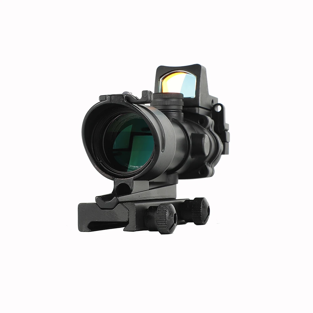Ohhunt 4X32 Riflescope BDC шеврон сетка настоящий волоконный красный зеленый освещенный прицел с красной точкой зрения для cal. 223. 308 винтовка