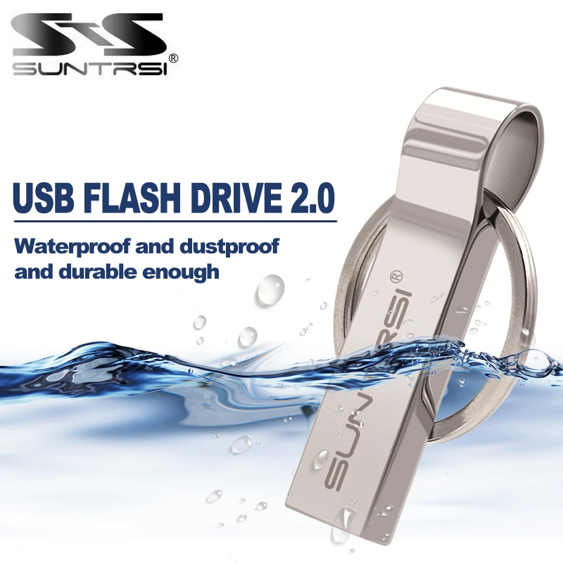 Suntrsi водонепроницаемый USB флеш-накопитель 64 ГБ 32 Флешка металлический usb 2 0 16 8