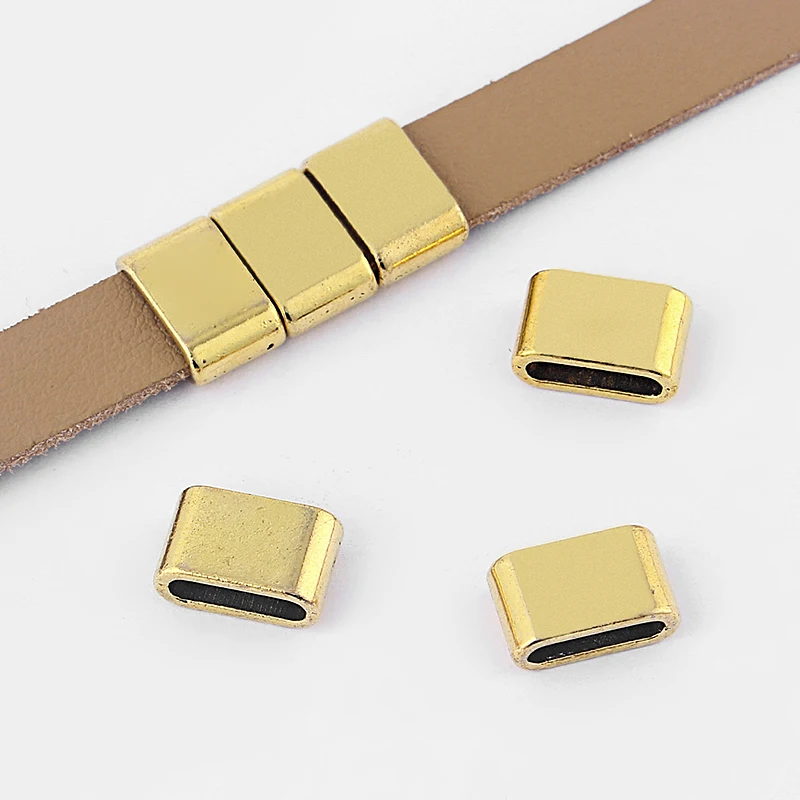 30 шт. кожаный шнур 10*2 мм|slider spacers beads|slider spacerantique bronze |