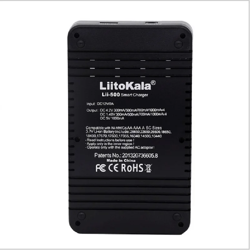 LiitoKala lii-500 ЖК-дисплей 3 7 В 1 2 18650 26650 16340 14500 10440 18500 Батарея Зарядное устройство 100%
