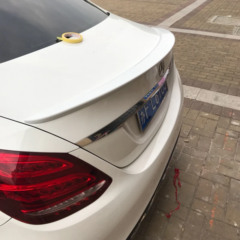 Кожаный чехол с Mercedes W205 спойлер 4 дверный седан C63 C180 C200 C250 C260 ABS Пластик хвост