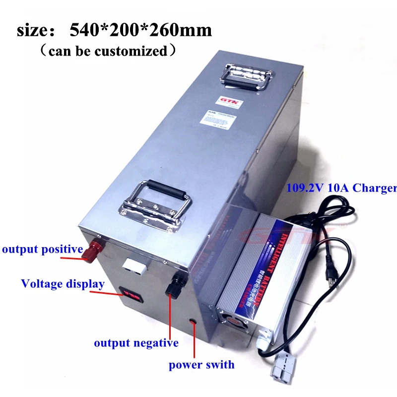 96V 75Ah/80Ah/100Ah/120Ah литий-ионный аккумулятор BMS с bluetooth для мотоцикла/RV/energy sotrage/робота+ 109,2 V 10A зарядное устройство