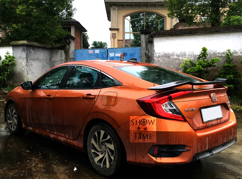 Подходит для Honda Civic спойлер 2016 2017 10 поколения GT стиль Высокое качество Черный
