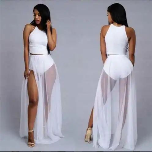 2019 Summer New Fashion Hot Sexy Women Chiffon Long Maxi Skirt High Waist Pleated Boho Beach CH | Женская одежда