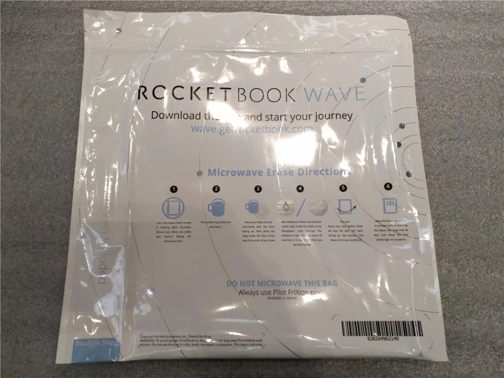 Лидер продаж Rocketbook Wave умный многоразовый ноутбук Pilot frixion pen