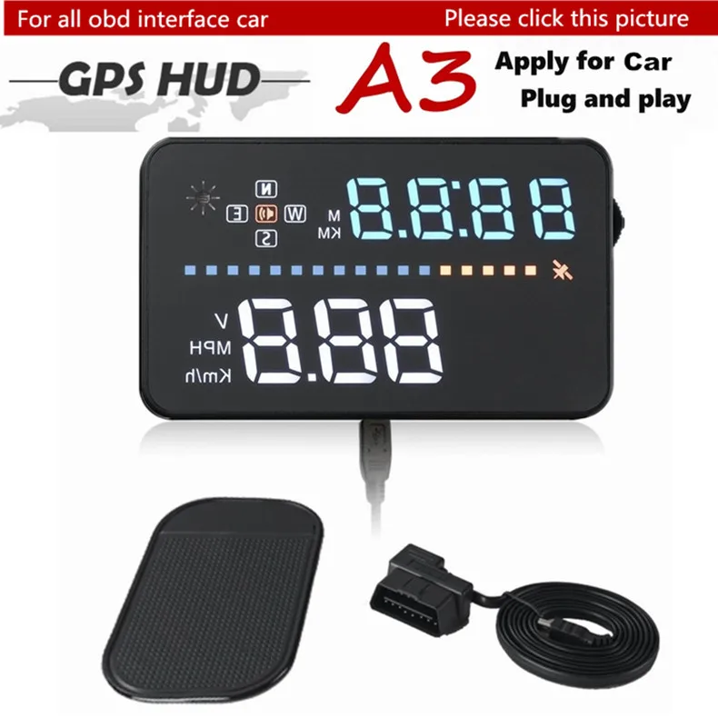 4F OBDII лобовое стекло автомобиля HUD проектор экран Hud для Ford Toyota Benz OBD2 авто дисплей км/ч MPH топлива превышение скорости потепление