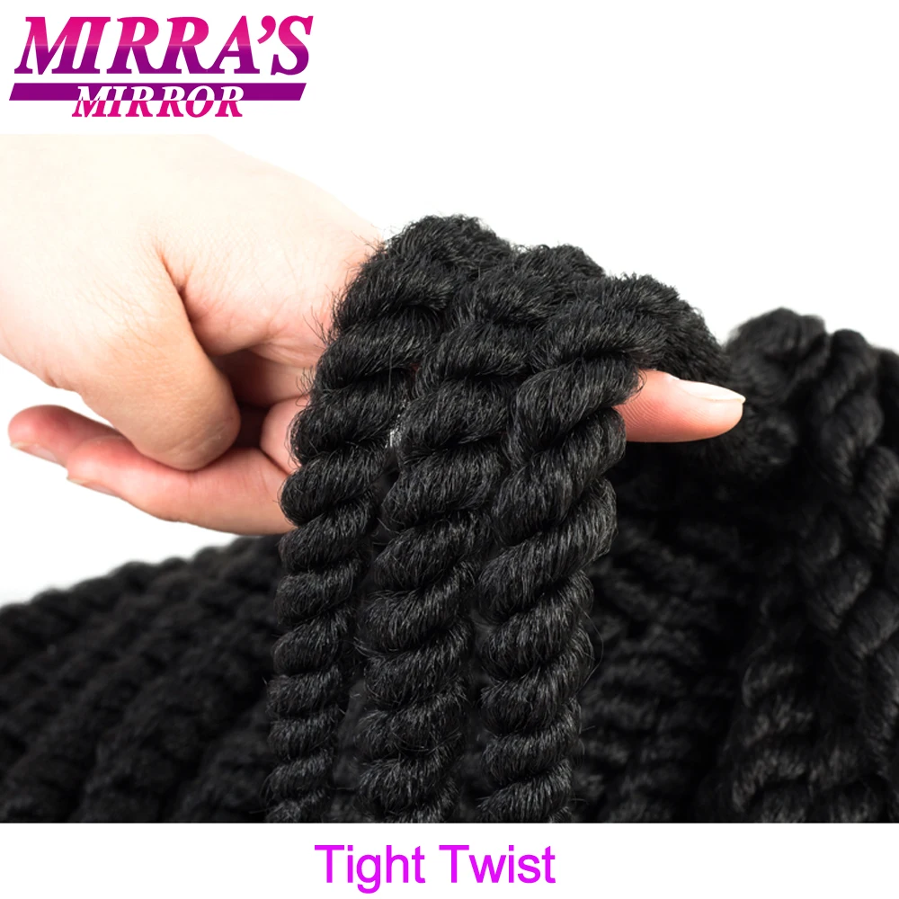 Mirra's Mirror 6 шт. Twist Hair 1" 18" 2" Гавана Twist вязание крючком косы синтетические плетеные волосы 2X 12 прядей/упаковка