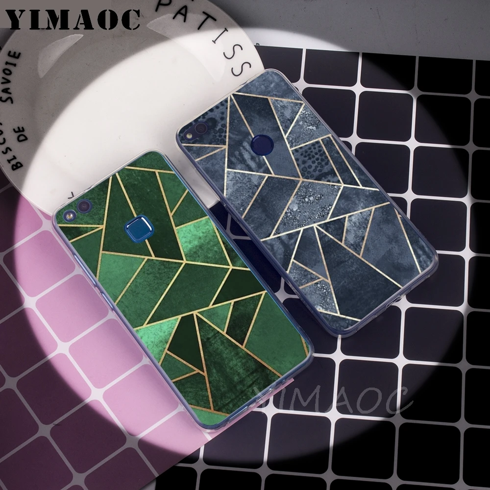 YIMAOC Geometric Graphic Plants Leaf Soft Case for Huawei P8 P9 P10 P20 P30 Lite Pro P smart 2019 TPU Cover |