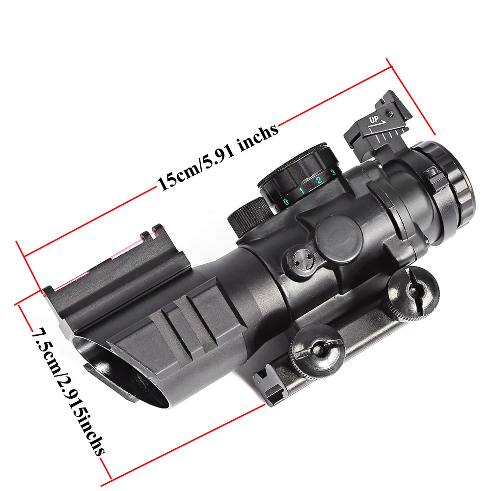 4x32 Acog прицел 20 мм ласточкин хвост рефлекторная Оптика тактический для охотничьей