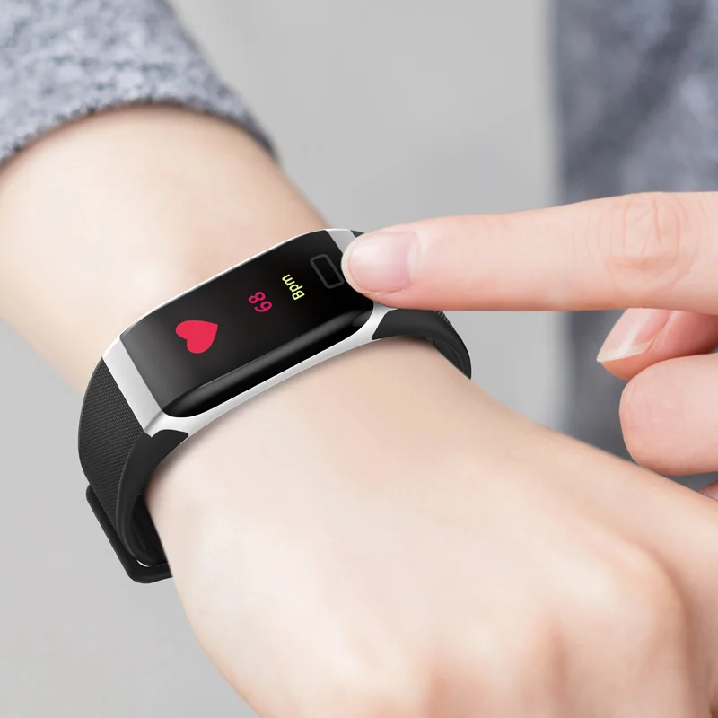 Цветной экран кровяное давление водонепроницаемый FitnessTracker монитор сердечного ритма Bluetooth умный Браслет для Android и IOS B91