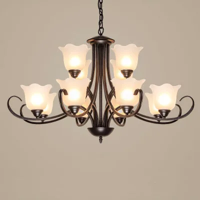 Современная ретро люстра для кухни спальни подвесная старинная железная в