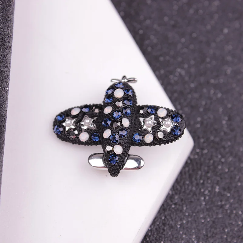 Самолет брошь булавки горный Хрусталь Роскошные Броши для женщин мужчин броши в