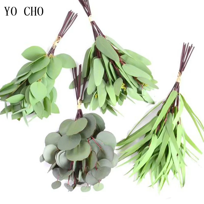 YO CHO DIY букет невесты свадебный аксессуар искусственный эвкалипт Зеленый Лист