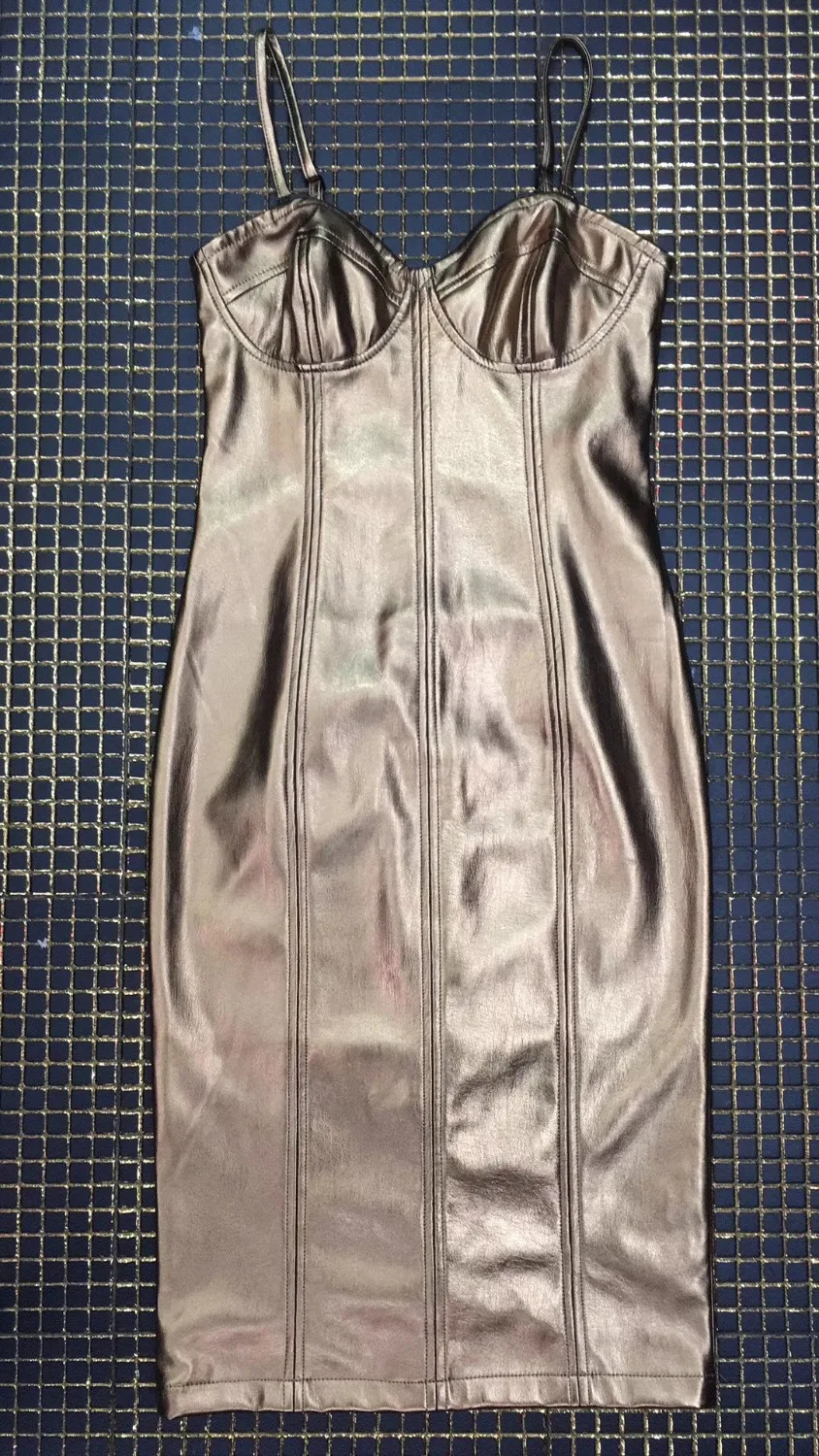 Высококачественное золотистое модное облегающее Платье До Колена Сексуальное