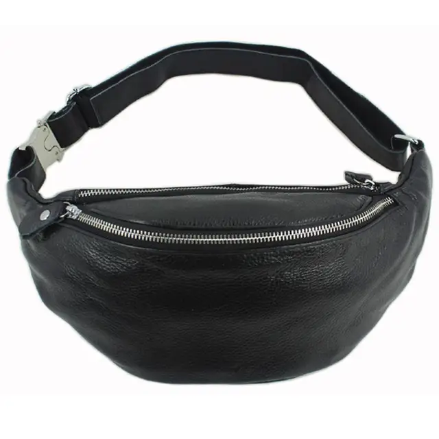Fashion Genuine Leather waist bag for men fanny pack Leather belt bag waist pack bum bag money belt waist pouch molle pochete 1