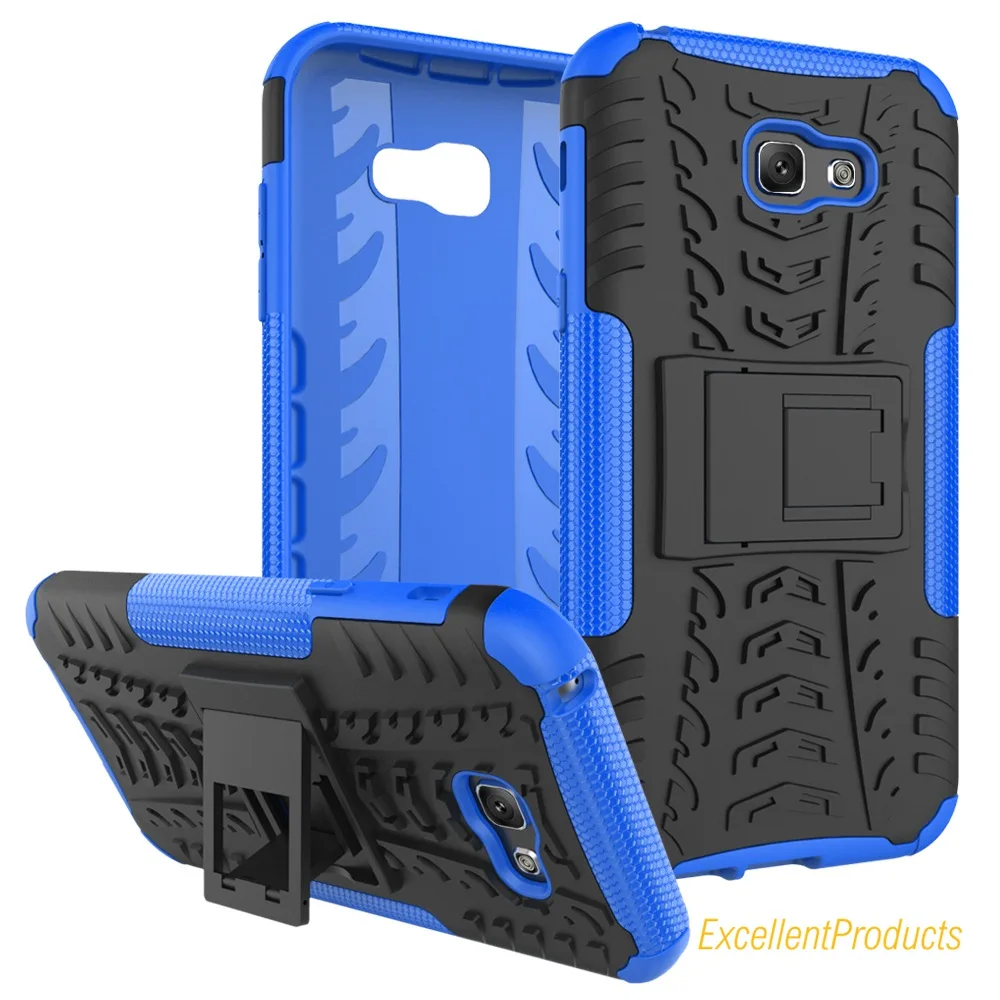 For Samsung A7 2017 Cover Soft Rubber &amp Hybrid Platic Case Mobile Phone cases with Holder Stand Capa coque |