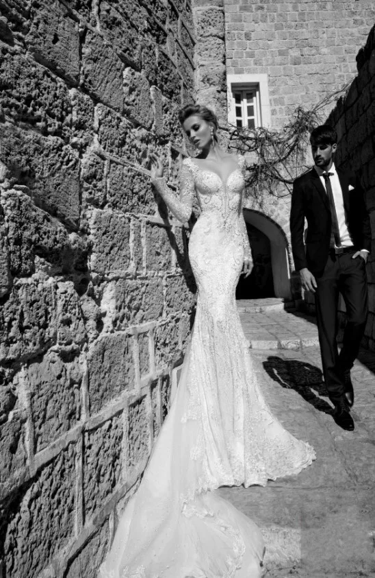 Girls Wedding Dresses Mermaid Floor-Length Court Train Lace Sweetheart Cap Sleeve Full Natural Backless Built-In Bra Tulle Custo | Свадьбы и