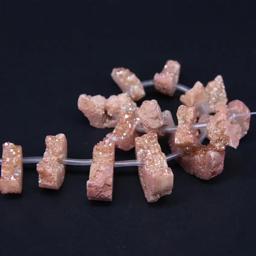 15 5 &quotнитка Шампань Титан натуральный кварцевый дружий геод сверху