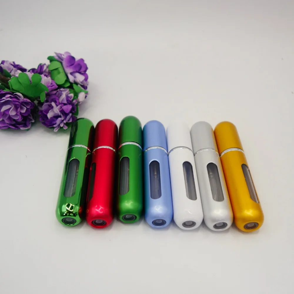 L44-5ML дно заряда портативный флакон для духов Алюминий косметическая бутылка с распылителем бутылка 23+ 6 шт./партия